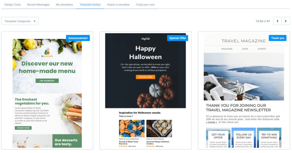 Sendinblue email templates