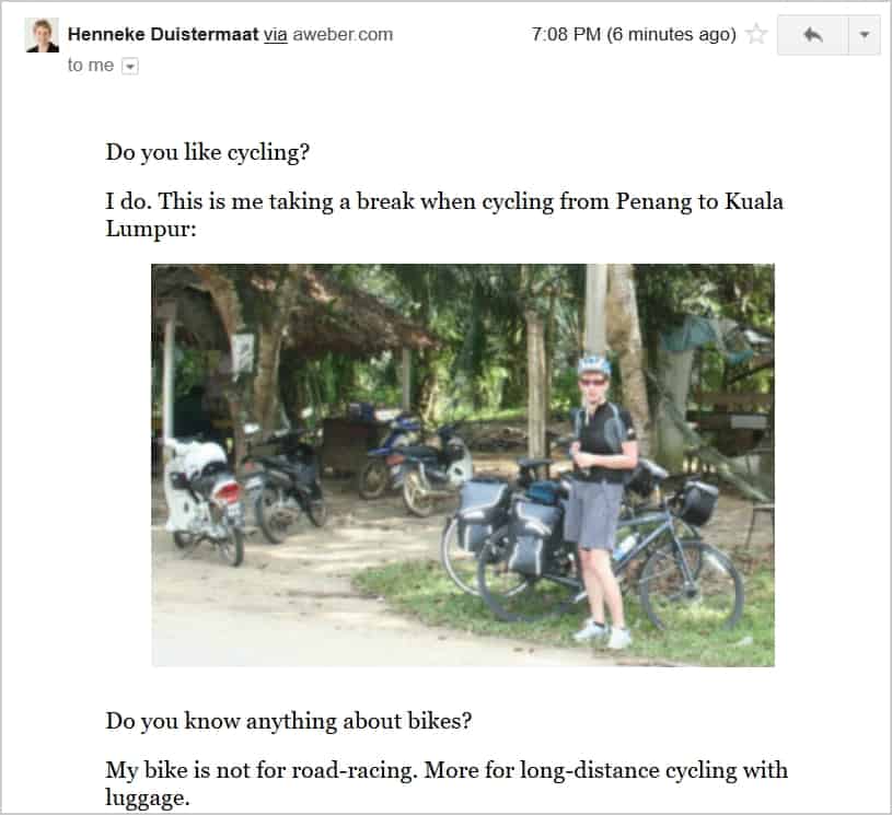 personal story email