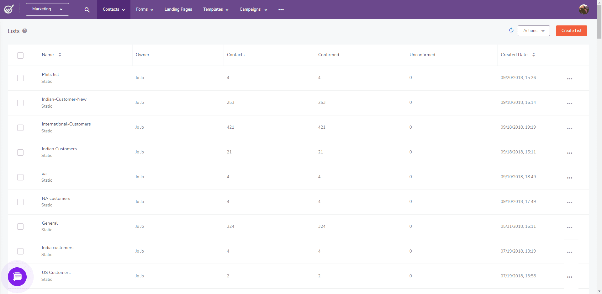 EngageBay segmentation