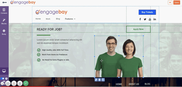 engagebay-landing-pages in HubSpot vs Mailchimp vs EngageBay