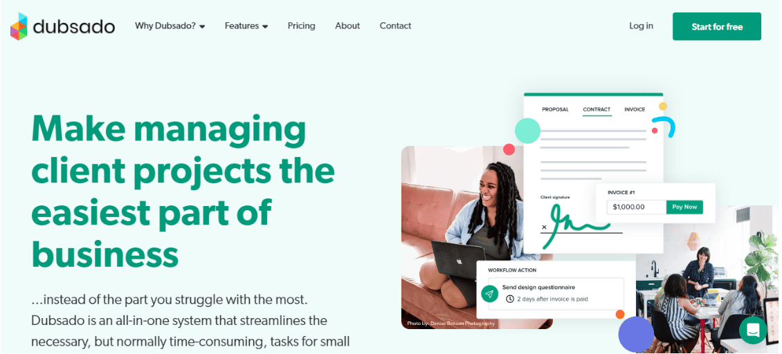 Dubsado architecture CRM platform