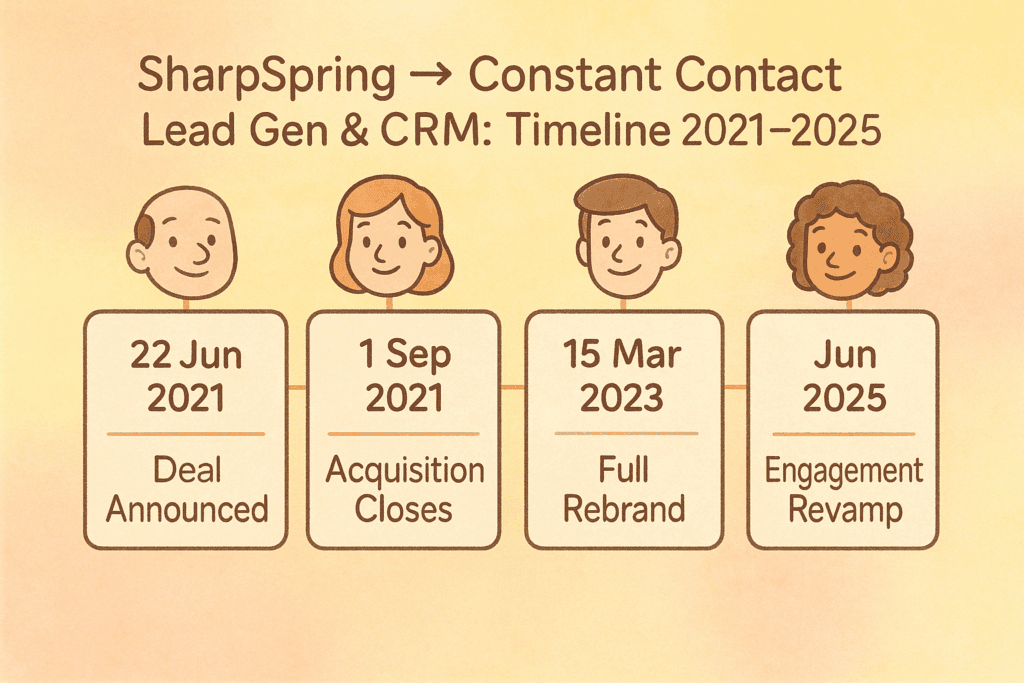 SharpSpring acquisition & rebrand timeline 2021-2025